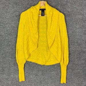 Used shirts Ralph Lauren Womens Yellow Cable Knit Shawl‎ Cardigan Sweater XS